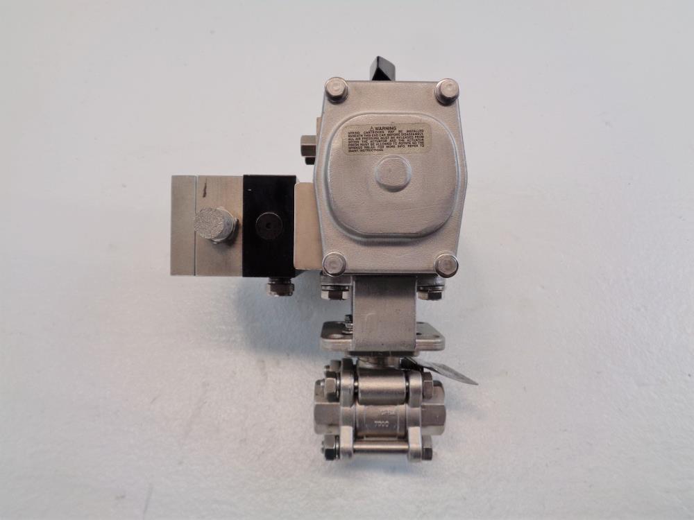 FlowTek 1/2" NPT 316SS Ball Valve Series 7000 w/ Bray Actuator 930635-11305928